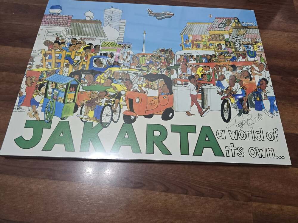 Jakarta: A World of Its Own..Tony Biddle Whimsical, Detailed Street Life Traffic
